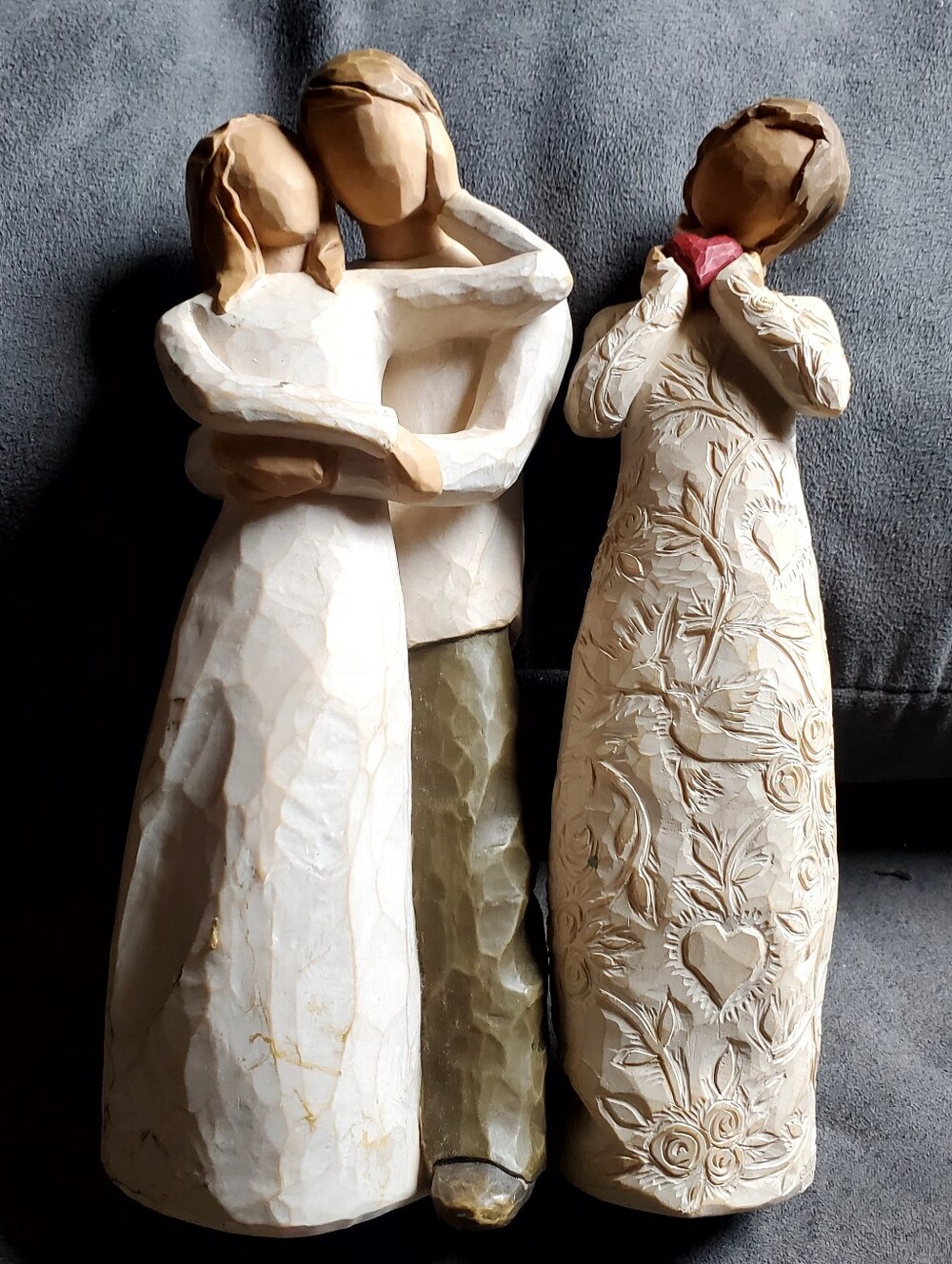 Willow Tree Beige, Olive & Red Three-Figure Sculptural Ensemble
